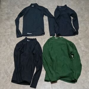 Under Armour Black and Green Long Sleeve COLD GEAR Shirt Bundle